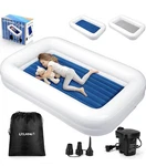 Usama Inflatable Toddler Air Mattress W/ Pump & Carry Bag Blue/white 65X40X10. Fixed Price $30.00.