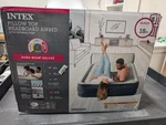 Intex Dura-beam Deluxe Pillow Top Headboard Airbed Mattress Queen Built-in Pump. Fixed Price $50.02.
