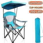 Alpha Folding Camping Chairs With Sunshade Canopy Heavy Duty Portable. Fixed Price $74.09.