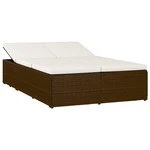 Patio Double Chaise Lounge With Cushion Poly Rattan Vidaxl. Fixed Price $456.99.