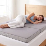 Best Choice Products Folding Portable Mattress Topper W/ Plush Foam - 4IN Gray. Fixed Price $129.99.