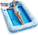 Inflatable Tanning Pool Lounger Float - 4 1 Tub Sunbathing. Fixed Price $48.97.