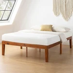 Classic 16" Cherry Solid Queen Platform Bed With Wooden Slats. Fixed Price $374.99.