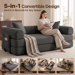 Washable Sofa Bed Couch Sleeper Convertible Fold-out With Side Pockets. Fixed Price $289.99.