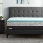 Lucid 2" Cooling Gel With Aloe Plush Memory Foam Twin Mattress Topper Premium. Fixed Price $29.99.