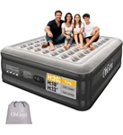 20" Raised King Air Mattress With Built Pump, Luxury Real Bed Height Blow Up. Fixed Price $149.99.