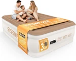 Queen Coil Beam Air Mattress 18" Raised Inflatable Bed Built-in Pump Camel Beige. Fixed Price $76.99.