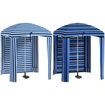 Outsunny Beach Cabana Umbrella With Bag, Windows. Fixed Price $52.99.