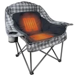 Black Sierra Heated Plush Fleece Chair Xl Model QACH-017CFH 400LB. Fixed Price $179.99.