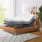 Adjustable Queen Bed Frame & 14" Gel Memory Foam Mattress With Smart Features. Fixed Price $1070.93.