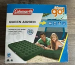 Coleman Go! Queen Mattress Airbed Coil Beam Green Flocked. Fixed Price $44.00.