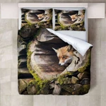 Fox Grey Tree Hole 3D Print Duvet Quilt Doona Covers Pillow Case Bedding Sets. Fixed Price $62.16.