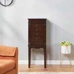 5 Drawer Jewelry Armoire Swing Doors Necklace Hooks Mirrored Storage Cabinet. Fixed Price $62.50.