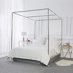 Foreate Canopy Bed Frame Stainless Steel Full Size - Poles, Silver. Fixed Price $75.45.
