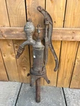 Great Old Cast Iron Hand Cylinder Water Pump 22" High Signed James Smart Brockvl. Fixed Price $149.90.