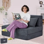 Folding Sofa Bed 4 1 Convertible Twin Memory Foam Dark Gray Hilero Sleeper. Fixed Price $259.99.