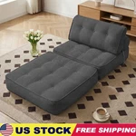 Folding Lazy Sofa Bed 3-IN-1 Foldable Couch With Zipper Washable Cover Grey. Fixed Price $85.99.