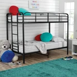 Your Zone Twin Over Metal Bunk With Ladder For Kids Bedroom, Black. Fixed Price $200.00.