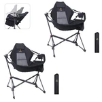 Camping Chair Portable Hammock Rocker High Back Stand Cup Holder 2 Pack Nice. Fixed Price $259.99.