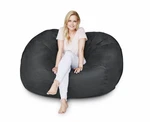 Lumaland 4 Foot Bean Bag Outer Cover Black Machine Washable Microsuede. Fixed Price $64.99.