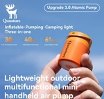 Qunature Mini Air Pump-portable & Rechargeable For Inflatable With Camping Light. Fixed Price $23.99.