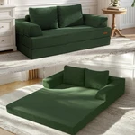 Comax Futon Bed, Convertible Folding Sofa, Classic Green. Fixed Price $229.35.