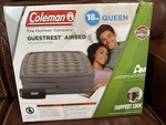 Coleman Guestrest Airbed 18" Queen Mattress Indoors/outdoors. Fixed Price $45.95.