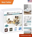 Noiseless Deep Pocket Full Mattress Protector - Waterproof Bed Cover For Kids. Fixed Price $35.05.