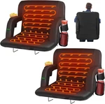 Hoperan 25" Dual Sided Heated Stadium Seat For Bleachers Back Support Pack New. Fixed Price $44.99.