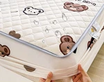 Waterproof Kids Mattress Cover Cute Bear Print Soft Quilted Pad. Fixed Price $22.99.