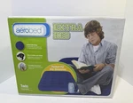 Aerobed Extra Twin Blue Inflatable Mattress W/ Pump & Carry Bag 74X39X8". Fixed Price $125.00.
