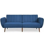 Costway Convertible Futon Sofa Bed Adjustable Couch Sleeper W/ Wood Legs Navy. Fixed Price $213.99.