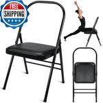 Rattanview Yoga Auxiliary Chair Lumbar Support Backless Folding Metal. Fixed Price $128.00.