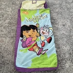 Vintage 2004 Dora The Explorer Marshmallow Ready Bed Sleeping Bag. Fixed Price $30.00.