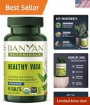 90 Tablets Of Organic Healthy Vata - Natural Support Sleep, Skin, & Clarity. Fixed Price $49.99.