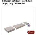 Kidkusion Soft Seat Hearth Pad 3PC Taupe 90 X14. Fixed Price $49.99.