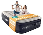 Air Mattress Built-in Pump, Raised Queen Gray Top WITH18" Black Base. Fixed Price $166.35.