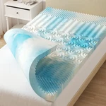 Dumos 5-ZONE Support Memory Foam Mattress Topper,pain Relief,cooling Gel Infused. Fixed Price $74.91.