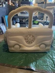 Kids Toddler Inflatable Vw Van Bed Air Mattress, Vinyl, Beige/white, Medium. Fixed Price $35.00.