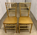 Set Of 2 Hillsdale Furniture Llc Ballroom Foldable Gold Color Chairs. Fixed Price $130.00.