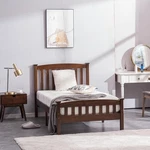 Twin Size Wooden Platform Bed Frame Foundation W/headboard Slats Walnut. Fixed Price $90.69.