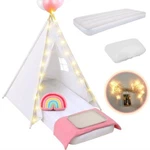 Windyun Kids Teepee Tent Set With Lights Air Mattress Fitted Sheet-indoor. Fixed Price $60.00.