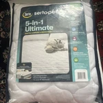 Sertapedic 5-IN-1 Ultimate Quilted Comfort &protection Mattress Pad, Queen. Fixed Price $49.00.