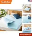 Cooling Gel-infused King Size Memory Foam Mattress Topper Plush Comfort. Fixed Price $87.37.