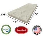 Foamrush Bunk 48" X 72" Cooling Gel Memory Mattress Cotton Cover W/zipper. Fixed Price $369.97.