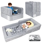 Portable Toddler Travel Bed, 2 In 1 Foldable Sofa Chair, Soft Bab.... Fixed Price $183.52.