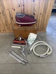 Tristar Dxl Canister Vacuum Cleaner + Power Head Tools Vintage Wood Box Tested. Fixed Price $299.95.