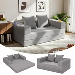 Comax Futon Sofa Bed, 4 In 1 Convertible L-shaped Loveseat, Light Grey. Fixed Price $234.61.