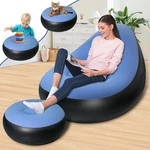 Inflatable Chair With Ottoman, Couch For Adults Flocked. Fixed Price $41.74.
