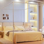 Aikasy Premium Canopy Frame Post For Queen Size Beds, Enhanced Metal Pole.... Fixed Price $85.90.